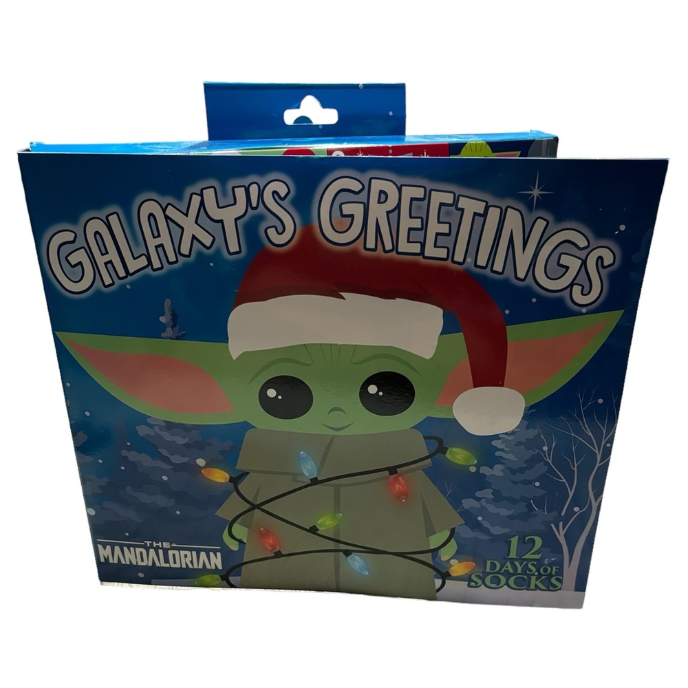 NWT The Mandalorian Galaxy’s Greetings 12 Days of Socks Star Wars Disney